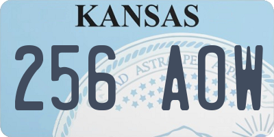 KS license plate 256AOW