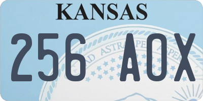 KS license plate 256AOX