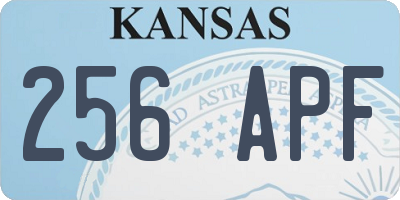 KS license plate 256APF