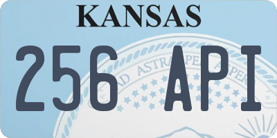 KS license plate 256API