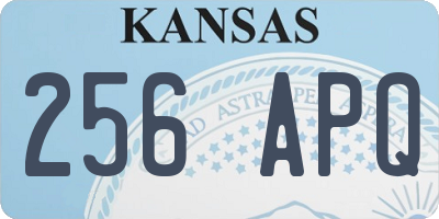 KS license plate 256APQ