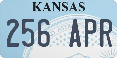 KS license plate 256APR