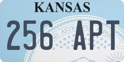 KS license plate 256APT