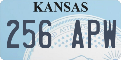 KS license plate 256APW