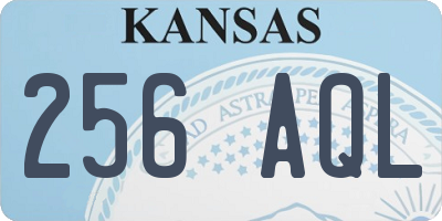 KS license plate 256AQL