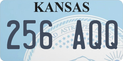 KS license plate 256AQQ