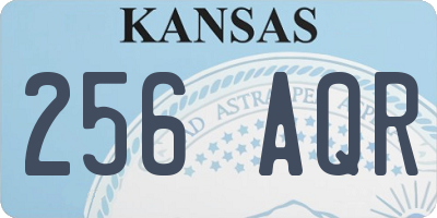 KS license plate 256AQR