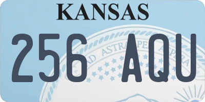 KS license plate 256AQU