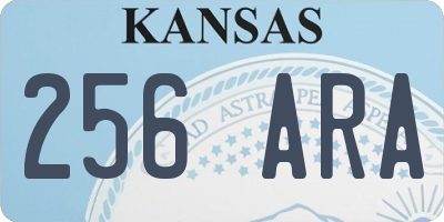 KS license plate 256ARA
