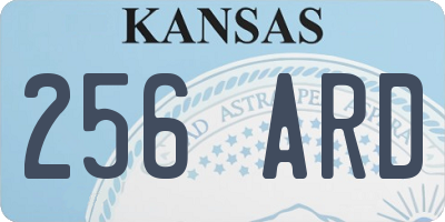 KS license plate 256ARD