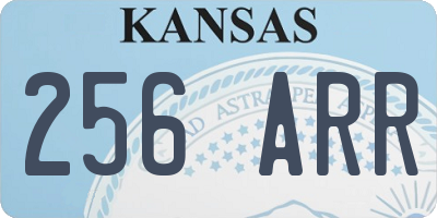 KS license plate 256ARR