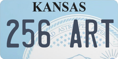 KS license plate 256ART