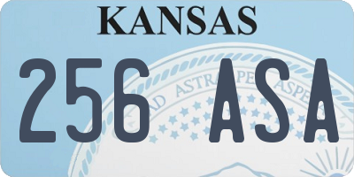 KS license plate 256ASA