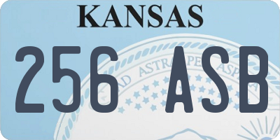 KS license plate 256ASB