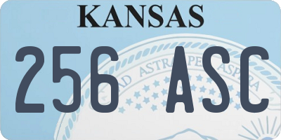 KS license plate 256ASC