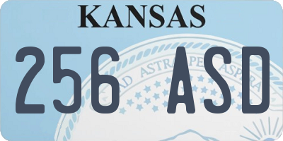 KS license plate 256ASD