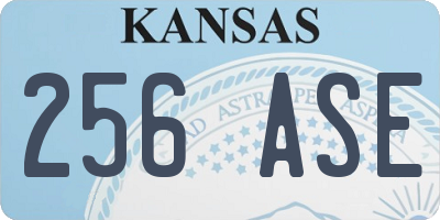KS license plate 256ASE