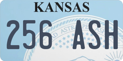 KS license plate 256ASH