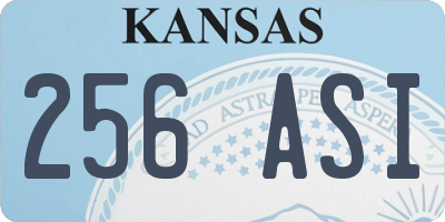 KS license plate 256ASI