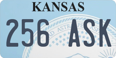 KS license plate 256ASK