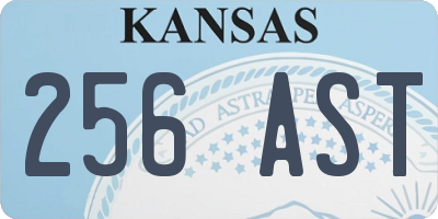 KS license plate 256AST