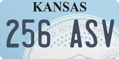 KS license plate 256ASV