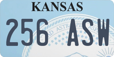 KS license plate 256ASW