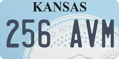 KS license plate 256AVM