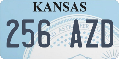 KS license plate 256AZD