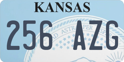 KS license plate 256AZG