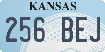 KS license plate 256BEJ