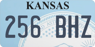 KS license plate 256BHZ