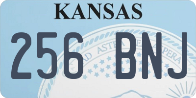 KS license plate 256BNJ