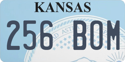 KS license plate 256BOM