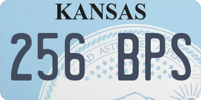 KS license plate 256BPS