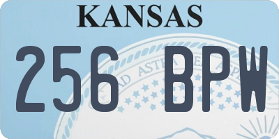 KS license plate 256BPW