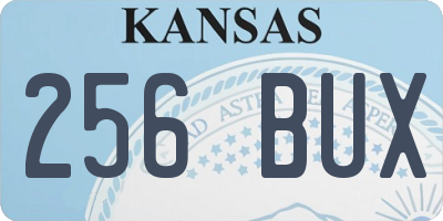 KS license plate 256BUX
