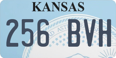KS license plate 256BVH
