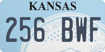 KS license plate 256BWF