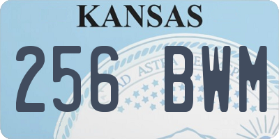 KS license plate 256BWM