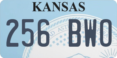 KS license plate 256BWO