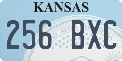 KS license plate 256BXC