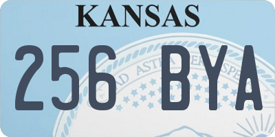 KS license plate 256BYA