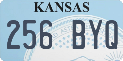 KS license plate 256BYQ