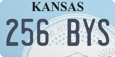 KS license plate 256BYS