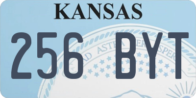 KS license plate 256BYT
