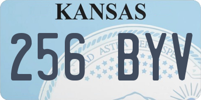 KS license plate 256BYV