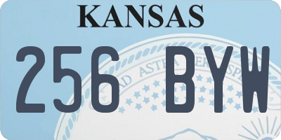 KS license plate 256BYW