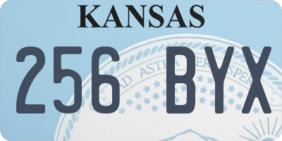 KS license plate 256BYX