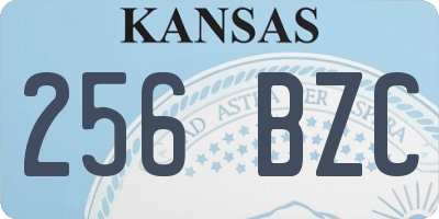 KS license plate 256BZC